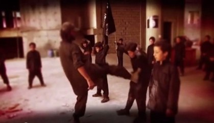 Training horror; ISIS child brigade!