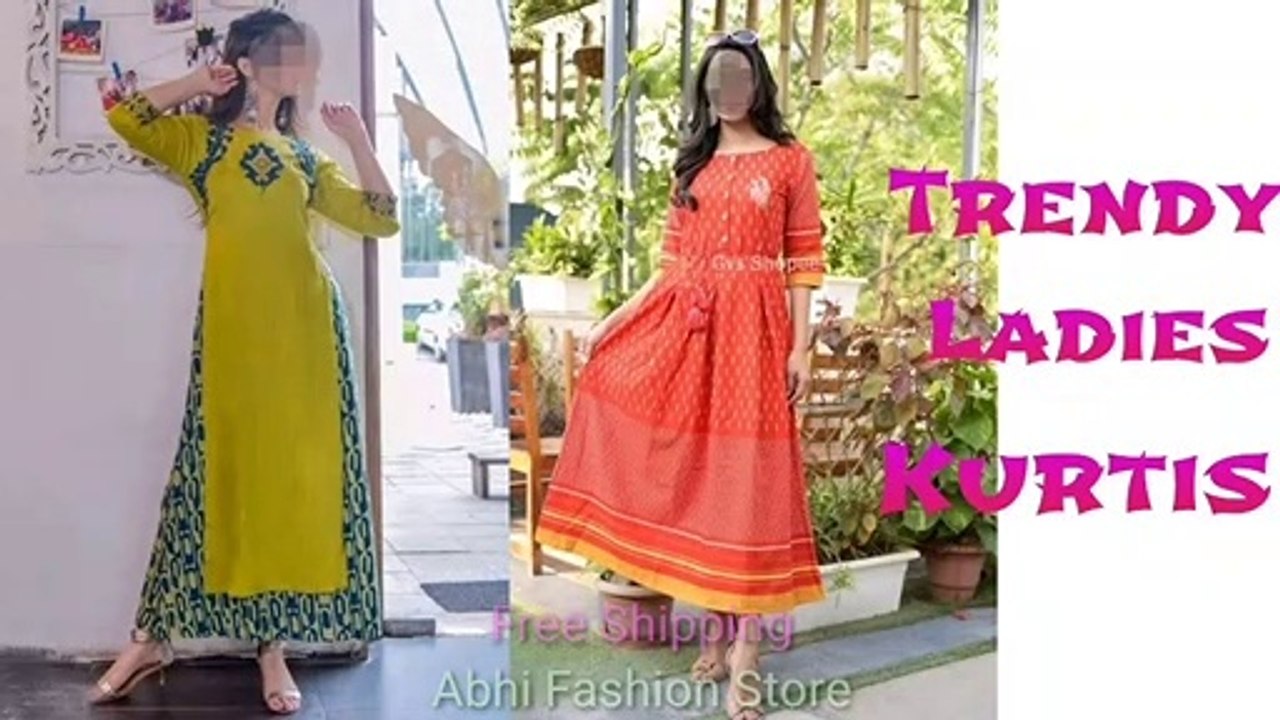 Printed Rayon Kurtis | Women Rayon Kurtis | Cotton Flex Kurtis |