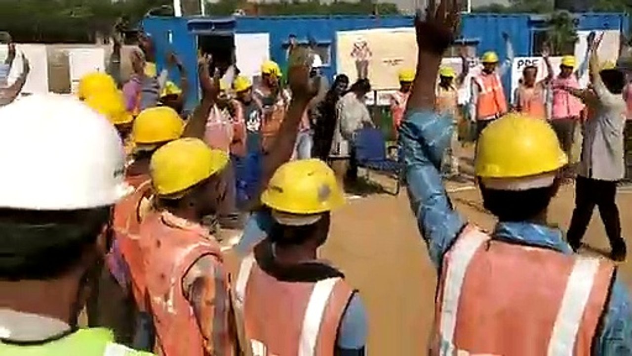 Safety training at Sterlite Power through Nukkad Natak