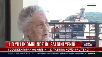 113 yaşındaki kadın Koronavirüsü meydan okudu ve yendi!