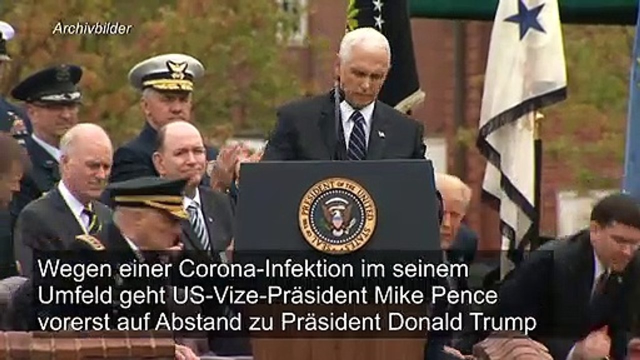 Pence geht "für einige tage" auf abstand zu trump