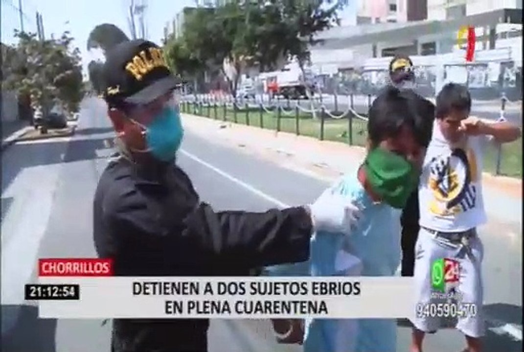 Chorrillos: sujetos ebrios se enfrentan a la policía para evitar su detención