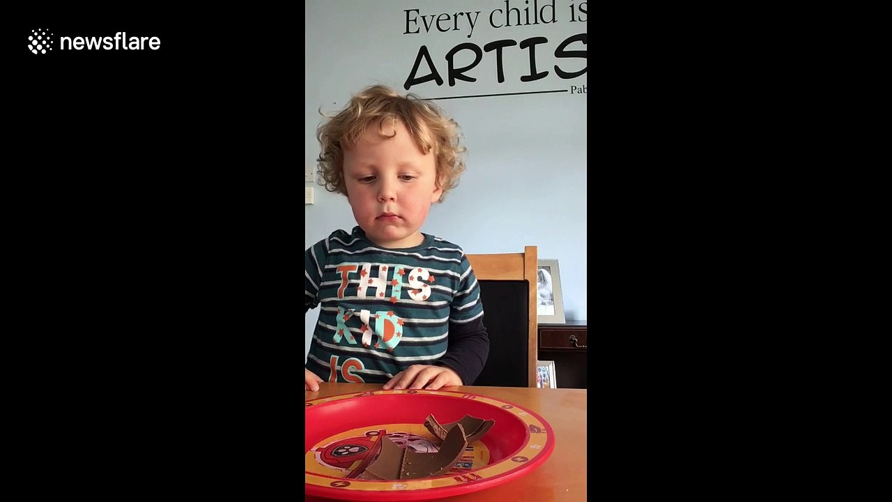 "But it wasn't me!" Toddler adorably fails at temptation challenge