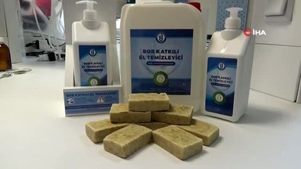 Bartın Üniversitesi'nde bor katkılı el temizleyicisi ile sabun üretildi