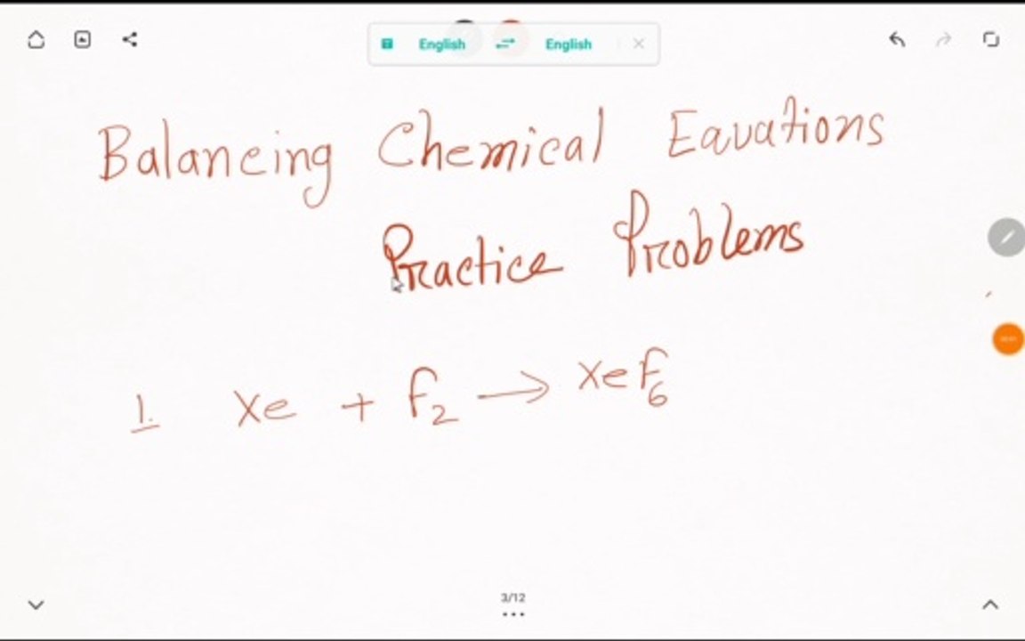 Balancing Chemical Equations Practice Problems