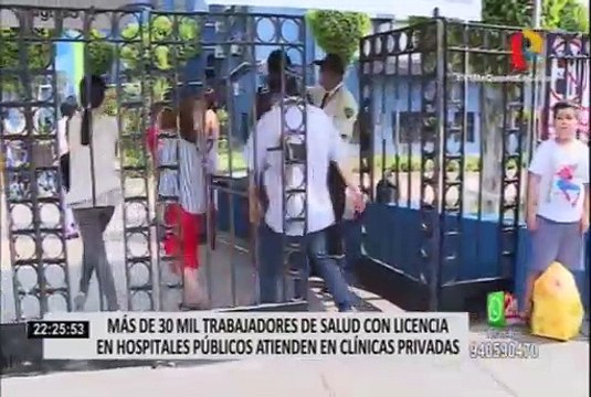 Más de 30 mil trabajadores de salud con licencia en hospitales públicos atienden en clínicas privadas