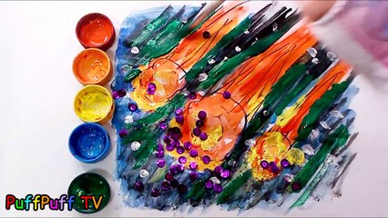 Glitter Comets Coloring and Drawing for Kids, coloring Rainbow Dash
