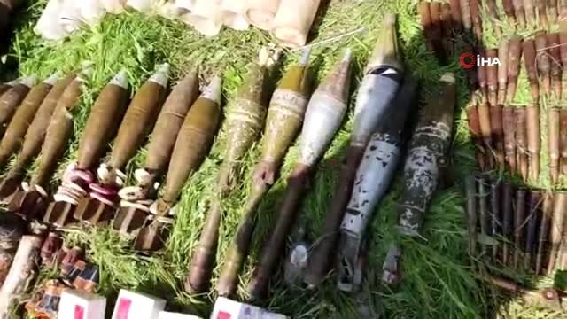 MSB: Çukurca'da Terör Örgütü PKK'ya ait mühimmat ve yaşam malzemeleri ele geçirildi