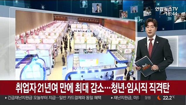 취업자 21년여 만에 최대 감소…청년·임시직 직격탄