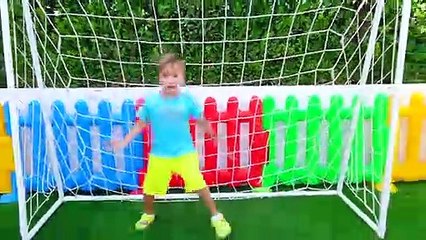 Vlad and Niki play with robot car toy