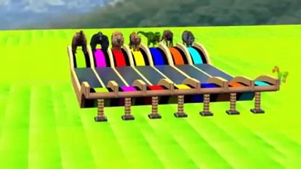 Leran color Tiger fighting cartoon