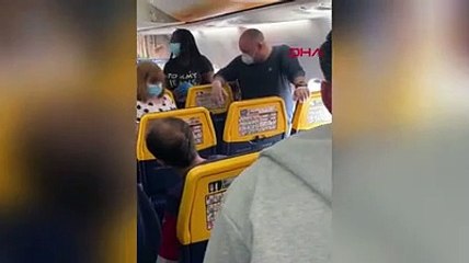 Uçaktaki görüntüler tepkiye neden oldu