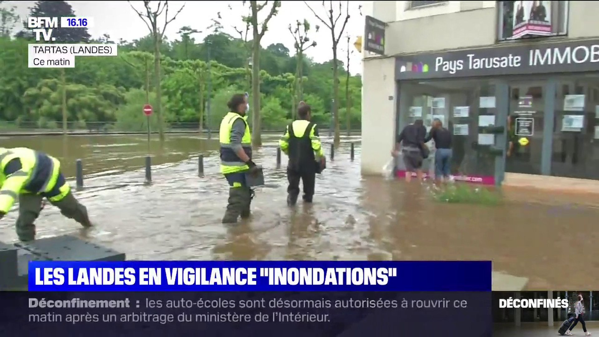 Inondations Les Landes Toujours En Vigilance Orange Video Dailymotion