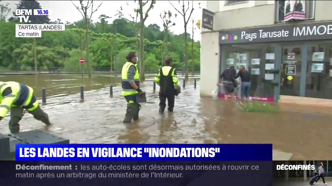 Inondations: les Landes toujours en vigilance orange