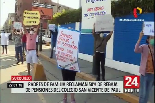 Padres de familias exigen 50 % de reducción en las pensiones escolares