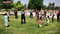 Adana'da polis, çocuklarla oyun oynadı