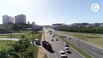 O trânsito em Vila Velha nesta quarta-feira (13)