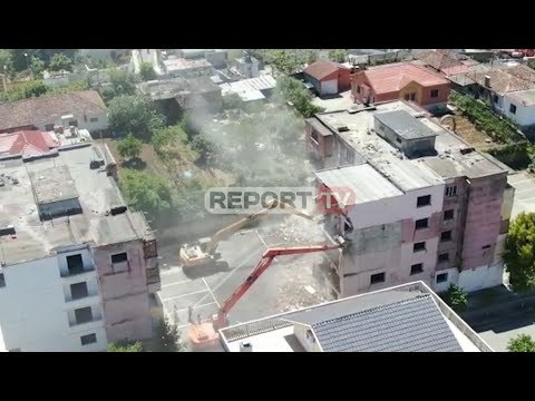 Mes tymit dhe gërmadhave, Report Tv sjell pamje me dron nga shembja e 18 pallateve në Shijak