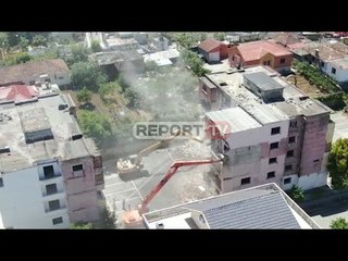 Mes tymit dhe gërmadhave, Report Tv sjell pamje me dron nga shembja e 18 pallateve në Shijak