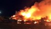 Des centaines de carcasses de véhicules en feu sur le site de GDE Recyclage à Montoir-de-Bretagne