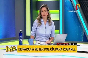 Disparan a mujer policía para robarle en pleno toque de queda
