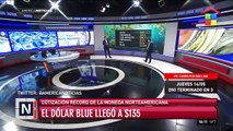 El dólar blue llegó a $135, cotización récord