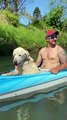 Missing Dog Enjoys River Float Trip Before Being Reunited with His Owners