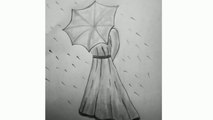 How_to_draw_a_girl_with_umbrella_in_rainy_season_step_by_step_|_Easy_girl_drawing_for_beginners |Comment dessiner une fille avec un parapluie en saison des pluies étape par étape |  Dessin de fille facile pour les débutants