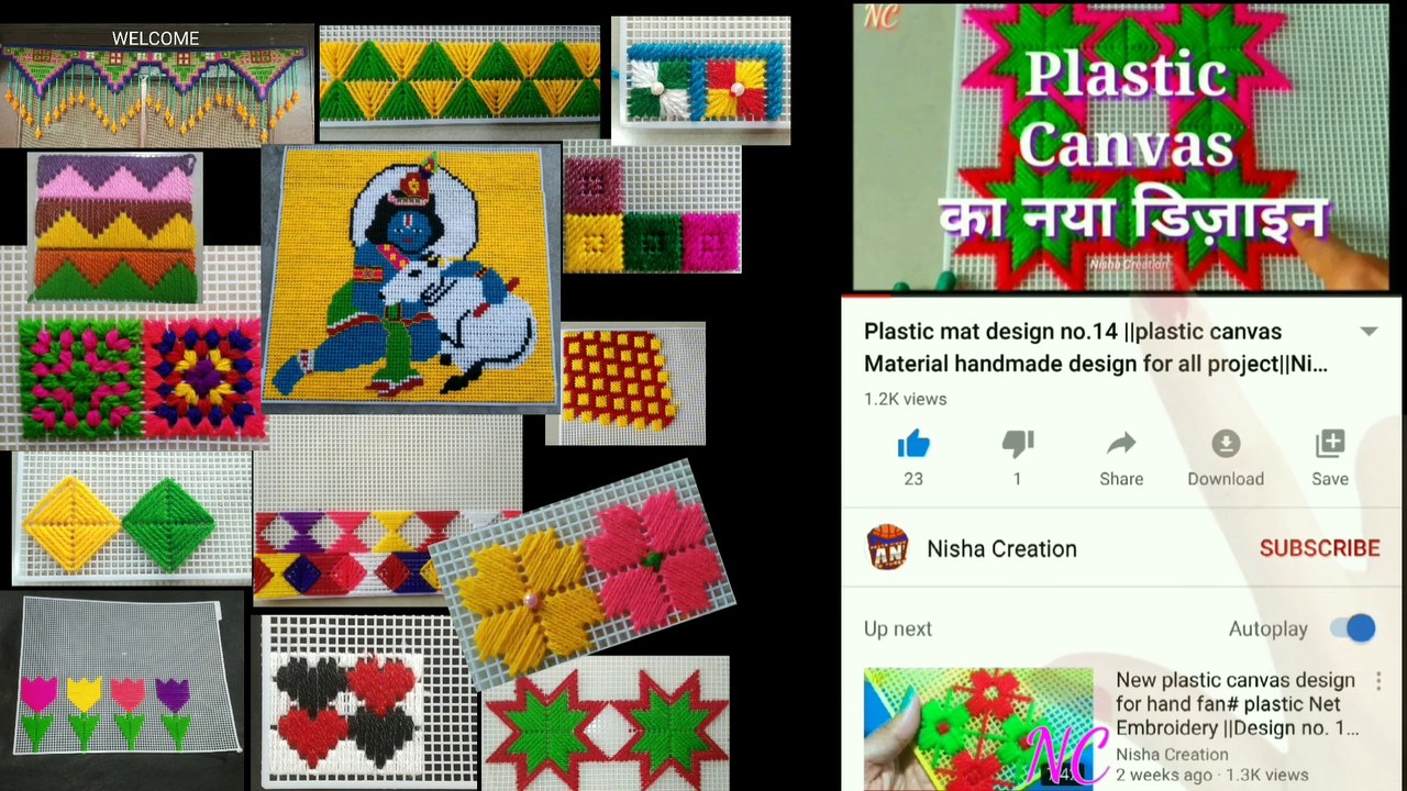 Plastic canvas design , beautiful hand made canvas Design, Creativity, creation, ideas