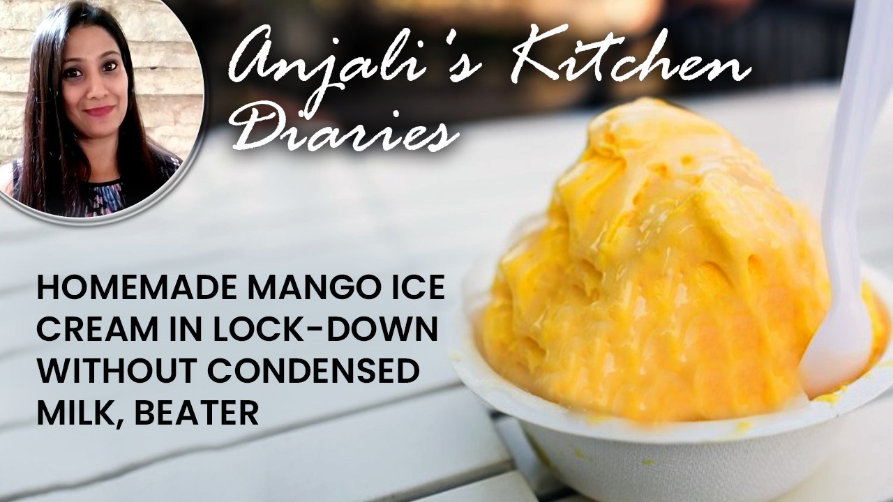 Homemade Mango Ice Cream In Lockdown Without Condensed Milk And Beater | Boldsky Kannada