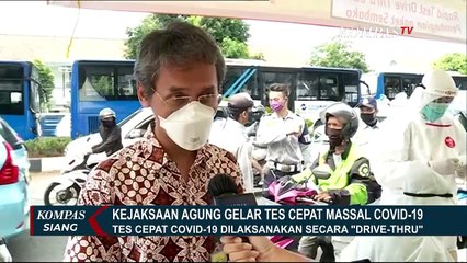 Kejaksaan Agung Gelar Rapid Test Corona Massal dengan Sistem Drive Thru