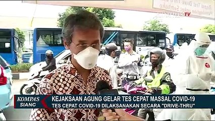Kejaksaan Agung Gelar Rapid Test Corona Massal dengan Sistem Drive Thru
