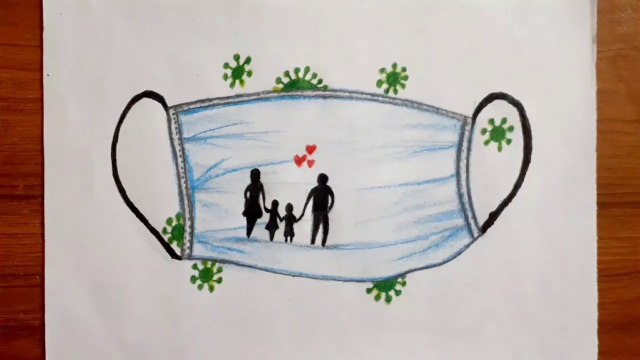 Pencil drawing on safety precautions on CORONA VIRUS(COVID-19)