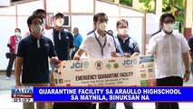 Quarantine facility sa Araullo High School sa Maynila, binuksan na