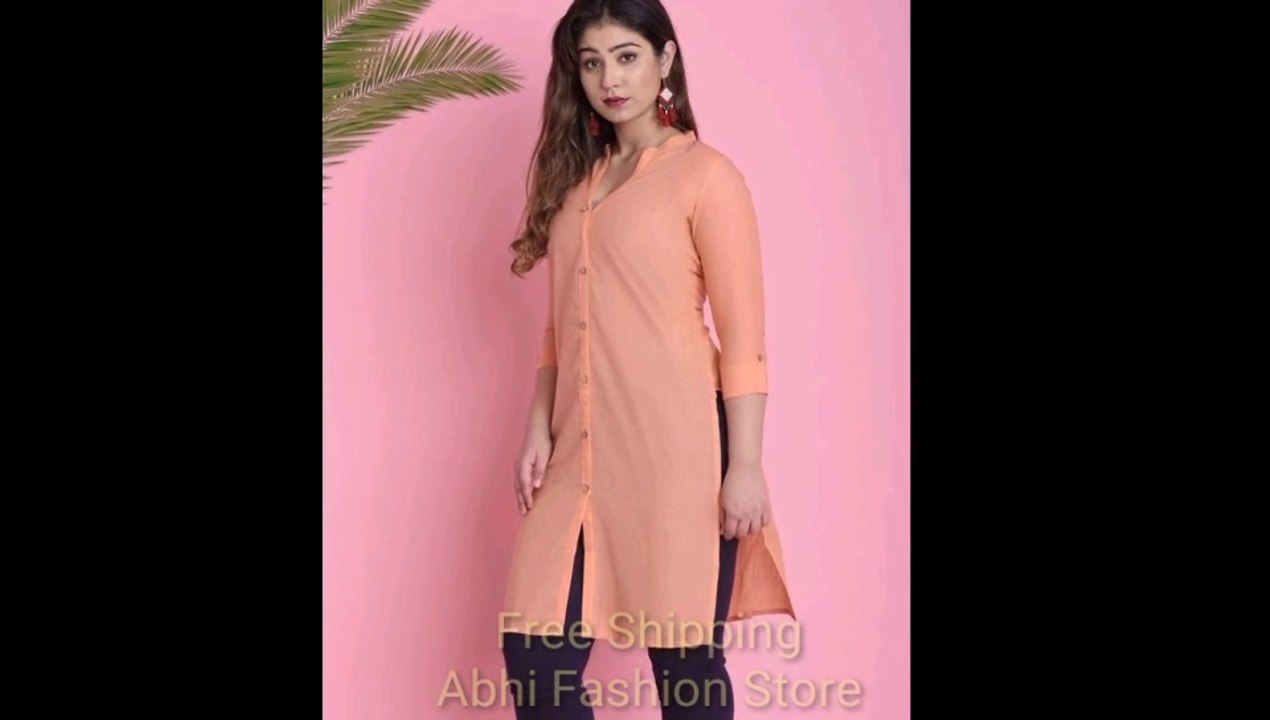 Women's Cotton Kurtis | Long Kurtis | Solid Women Cotton Kurtis |