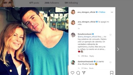 Ana García Obregón reaparece en Instagram: "Se apagó mi vida"