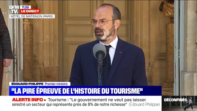 Édouard Philippe: Un prêt garanti État saison sera mis en place pour le secteur de l'hôtellerie-restauration-tourisme