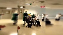 BURSA Koronavirüsü yenen 82 yaşındaki çift, alkışlarla taburcu oldu