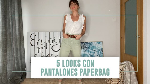 5 Looks con los paper bag de Zara, los pantalones de moda que disimulan barriga