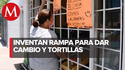 Tortillería aplica la sana distancia de manera ingeniosa
