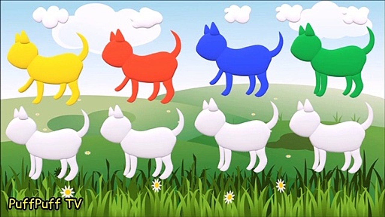 Coloring Kittens for Kids, Toddlers, Learn Colors with Cats