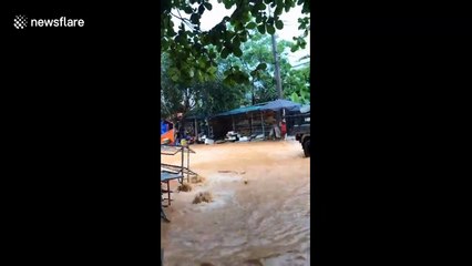 Vehicle movement in Vietnam hindered as flash floods strike