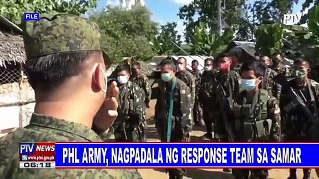 PHL Army, nakahanda na ang response team sa Samar; Samar, isinailalim na sa signal no. 3