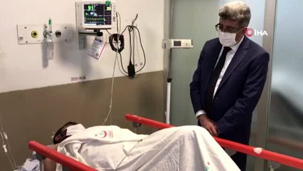 Vali Bilmez'den saldırıya uğrayan 'Vefa' çalışanına ziyaret