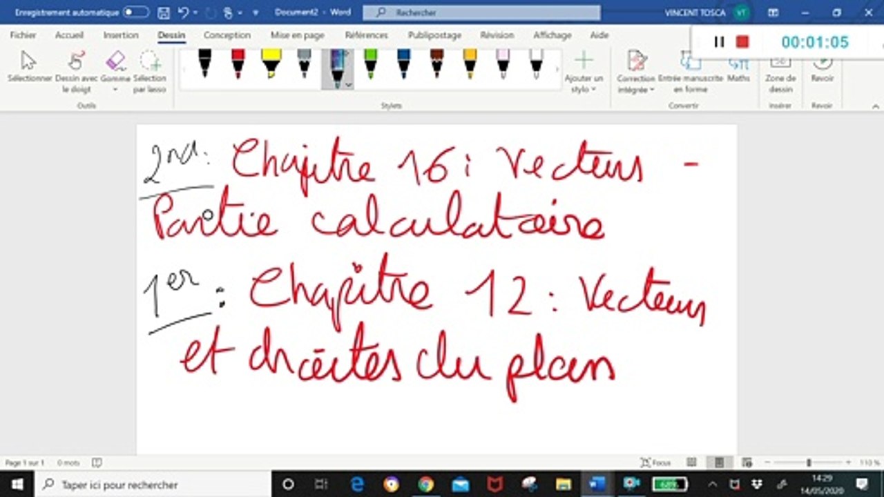 Rappels sur les vecteurs- Partie 1