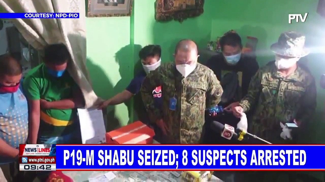 P19-M shabu seized; 8 suspects arrested