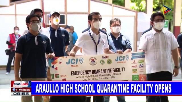 Araullo high school quarantine facility opens