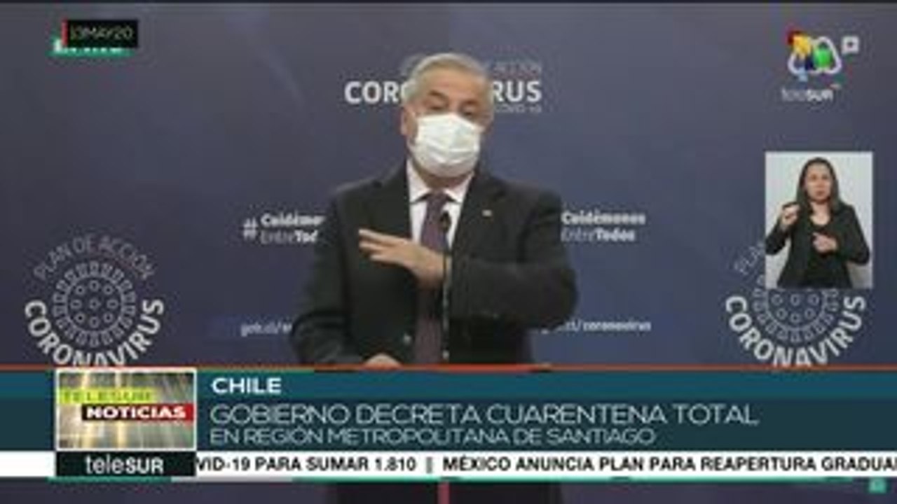 Chile: decretada cuarentena total en región metropolitana de Santiago