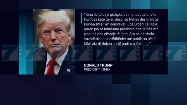 TRUMP «KINA PO PUNON KUNDER MEJE QE TE MOS FITOJ SERISH ZGJEDHJET» - News, Lajme - Kanali 7