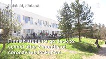 Children return to school in Finland after eight weeks of coronavirus lockdown